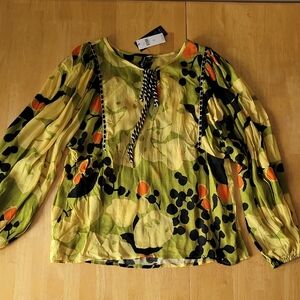 Anthropologie Bl^Nk London Tammie Peasant Blouse